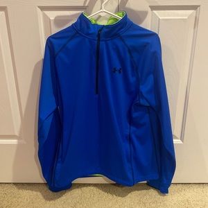 NWOT - Under Armour Blue/Green light weight 1/4 zip pullover